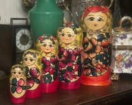 BARDZO DUŻA 25CM MARIOSZKA BABUSZKA DREWNO HAND MADE DUŻE 5W1