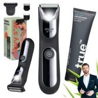 MASZYNKA DO STRZYŻENIA WŁOSÓW GOLENIA BRODY CIAŁA MIEJSC INTYMNYCH + ŻEL GR