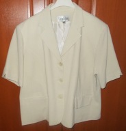 Żakiet damski kakaowy rękaw 3/4 XXL L'evolution