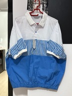 O Koszula Wells Morris białoniebieska pasy 1 kieszeń rozmiar XL