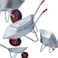 TACZKA OGRODOWA BUDOWLANA METALOWA OCYNKOWANA WÓZEK OGRODOWY MOCNA 120L