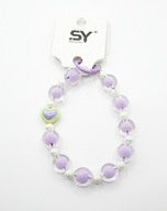 Zawieszka do telefonu kluczy akrylowe kulki fioletowe serce 3D prezent