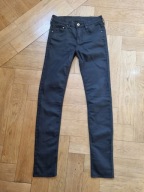 czarne woskowane rurki * H&M