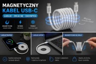 Hit TikToka Kabel Magnetyczny USB-C Nie Plącze Się Szybkie Ładowanie 2M