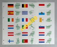 Zestaw wkładek z flagami do kart na Holdery