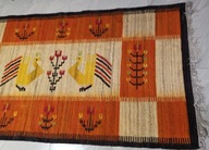 Kilim gobelin PRL wełniany Pawie UNIKAT 180/92cm M. Bujakowa