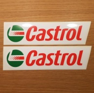 2x Naklejka z Logo CASTROL, Rozmiar L, 19 cm, Nalepki na Quada Ścigacza