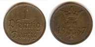 WOLNE MIASTO GDANSK - 1 Pfennig - 1937