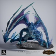 Sapphire Dragon Adult - Deepwood Hollow - figurka RPG DnD D&D - druk 3D 14K