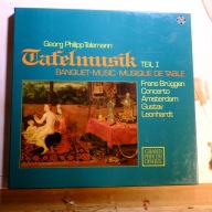 Telemann Tafelmusic / Gustav Leonhard, Franz Burgen TELEFUNKEN 2lp