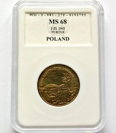 2 ZŁOTE 2002 ŻÓŁW / MS68 PCG