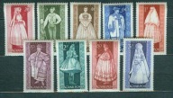 WĘGRY ** Stroje ludowe Mi 1954-62