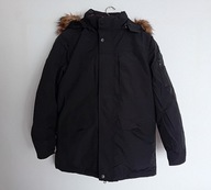 Kurtka męska zimowa T&M czarna z kapturem M