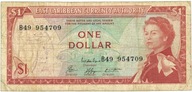 Banknot Karaiby Wschodnie 1 dolar 1965