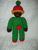 MASKOTKA, ZABAWKA WEŁNIANA LALKA z PRL-u