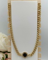 Blueberry Elegancka kolia złota CZARNE OCZKO stal chirurgiczna PREZENT