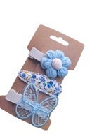 Spinki do włosów kwiatek motylek 3 szt.