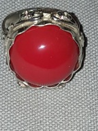 WARMET PRZEPIĘKNY PIERŚCIEŃ Z KORALEM W 0RYGINALNYM ETUI WEEKENDOWA OBNIŻKA