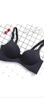 Biustonosz bezszwowy push up czarny 75B