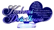 PODZIĘKOWANIA GRAWEROWANE DLA DZIADKÓW ŚLUB LED