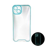 Etui fluorescencyjne świecące w ciemności do iPhone 15 PLUS NIEBIESKIE