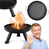 PALENISKO OGRODOWE 60CM DUŻE NA OGNISKO DO GRILLA KOCIOŁKA STALOWE XXL