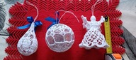 Zestaw ozdób szydłkowych na choinkę