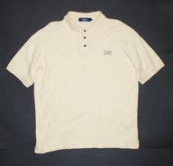 COTTON TRADERS_Cudna KOSZULKA polówka_kremowa prosta logowana JEDYNA_L