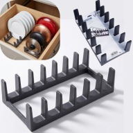 ZESTAW 2x STOJAK NA POKRYWKI TALERZE ORGANIZER DO SZAFKI KUCHENNEJ METALOWY