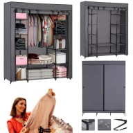 SZAFA MATERIALOWA TEKSTYLNA DUZA SKLADANA NA UBRANIA CIUCHY POLKI DUZA XXXL