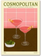 Plakat „Cocktail Bar Aesthetic” – Retro Plakaty z Drinkami