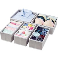 ORGANIZER DO SZUFLADY SZAFY BIURKA KOMODY POJEMNIK NA RZECZY ZESTAW 6 SZT