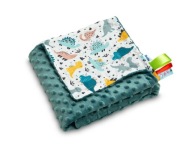 KOC MINKY SZMARAGDOWY DINOZAURY 75 X 100