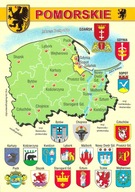 WOJEWÓDZTWO POMORSKIE - MAPKA, HERBY