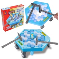 GRA ZRĘCZNOŚCIOWA PINGWIN NA LODZIE NA LODOWISKU XL RODZINNA PLANSZOWA