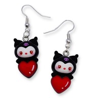 Kolczyki HELLO KITTY Kuromi Kreatywny PREZENT Słodkie Serca