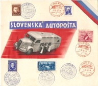 SŁOWACJA -karta ozdobna -stemple ozdobne -1943 rok kolaboracja duży format