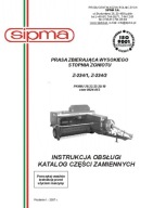 SIPMA Z-224/1, Z-224/2 - instrukcja obsługi, katalog części pras (2007)