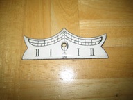 STARY, DUZY, PORCELANOWY WYCHYNIK DO ZEGARA 2504