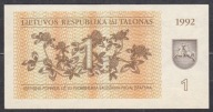 Litwa 1 Talonas 1992