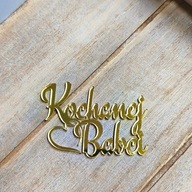 TOPPER NA BOK TORTU KOCHANEJ BABCI DEKORACJA