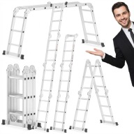 NOWA DRABINA ALUMINIOWA PRZEGUBOWA WIELOFUNKCYJNA SKŁADANA 4X3 PODEST MOCNA