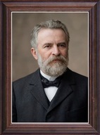 Obraz Henryk Dołkowski portret w drewnianej ramie ze szkłem