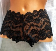 M&Co wysokie majtki koronkowe nowe czarne L/xl,42,14