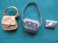 MINIATURA TOREBKA DLA LALKI Z USA DLA KOLEKCJONERA 3 SZTUKI
