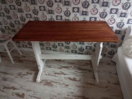 DREWNIANY DUŻY STÓŁ STOLIK, BIURKO,PO RENOWACJI