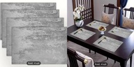 6 PODKŁADKI NA STÓŁ PIĘKNY ZESTAW 6 SZTUK PODKŁADEK SZARE IMITUJĄCE CEMENT