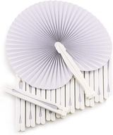 Wachlarz składany biały zestaw 60 szt.