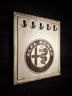 Wieszak uchwyt na klucze z grawerowanym logiem Alfa Romeo