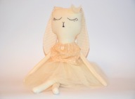 Baletnica tilda królik lalka szmacianka szyta rękodzieło przytulanka